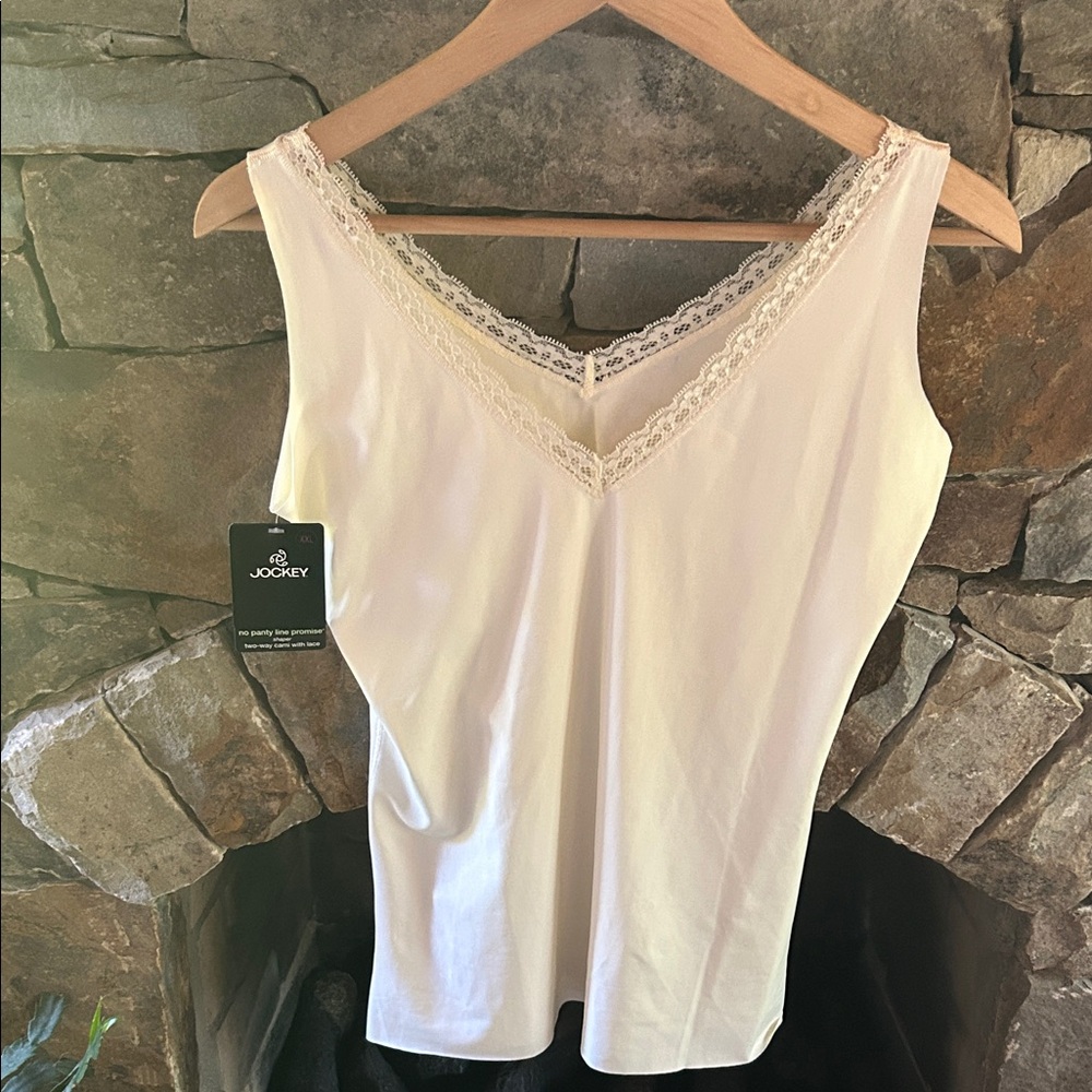 Jockey Women's Ivory Lace Camisole XX-Large; No Panty Line Promise Shaper